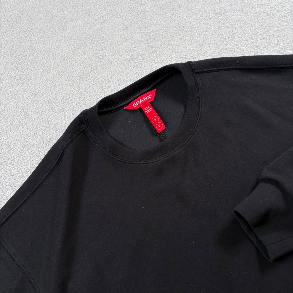 Spanx‎ AirEssentials Crewneck Sweatshirt Very Black Womens Small
